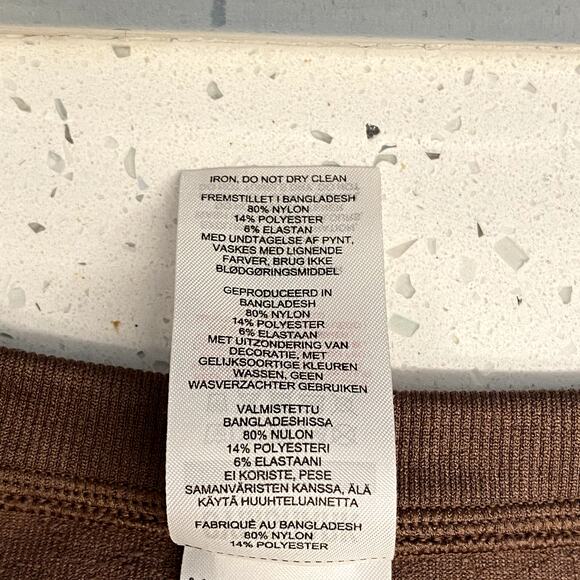 Gymshark Adapt Fleck Seamless Long Sleeve Crop Top Small Mineral Brown Active - Picture 4 of 9